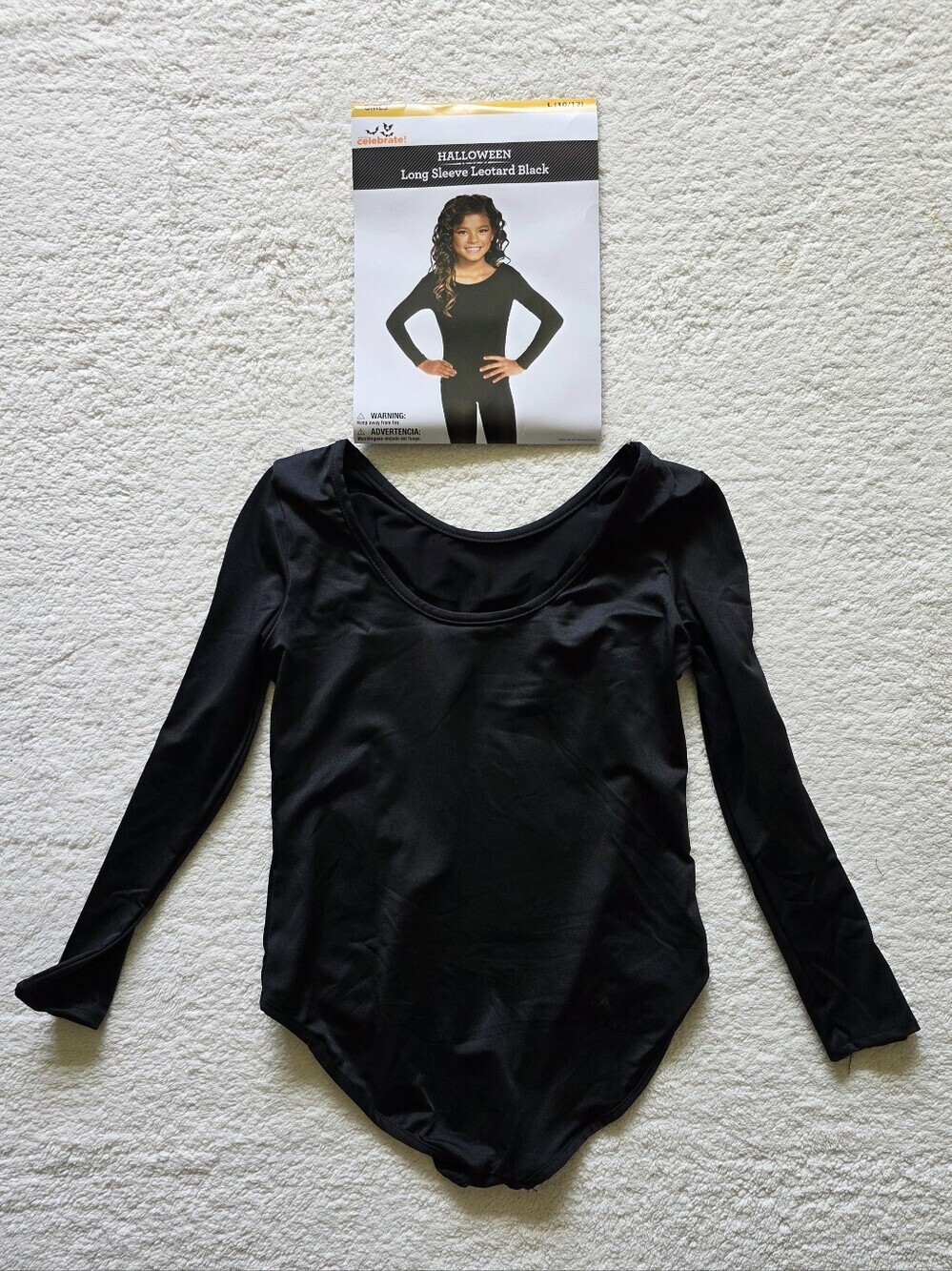 New Celebrate! Girl's Halloween Long Sleeved Leotard cheerleader, dancer Size L